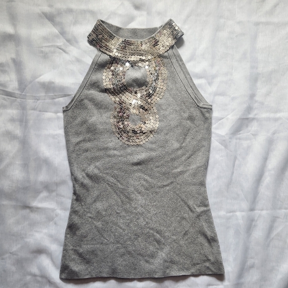 Inc International Concepts Silver Sequin Top size small - Picture 9 of 10